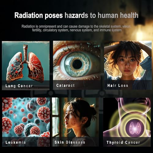 Image of Geiger Counter, Portable Beta Gamma X-Ray Monitor Meter, LCD Display, Radiation Detector with 3 Alarm Modes, 10H Usage Time Rechargeable, 5 Dosage Units Switched Nuclear Detector