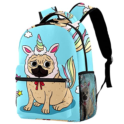 Sac à dos licorne bleu idéal pour la rentrée scolaire et les sorties au parc