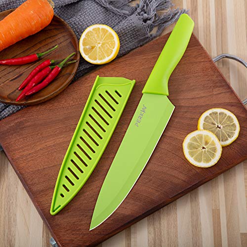 Perkin Cooking Knife Stainless Steel Kitchen Knife with Sheath and Ergonomic Handle - Chef Knife Kitchen Perkin Cooking Knife Stainless Steel Kitchen Knife with Sheath and Ergonomic Handle - Chef Knife Kitchen