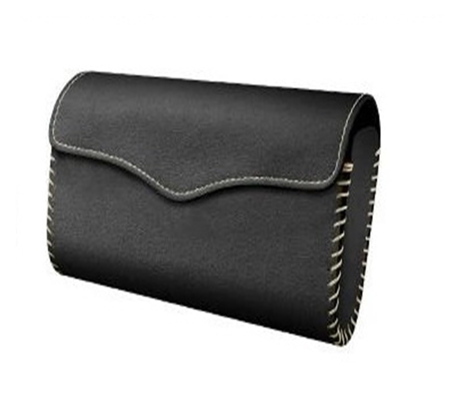 Auto Sonnenbrillenhalter Magnetisch Leder Auto-Sonnenblendenplatte Brillenetui Auto-Sonnenschutzklemme Sonnenbrillen-Organizer-Halter Wildleder-Auto-Brillen-Aufbewahrungstasche(Black)