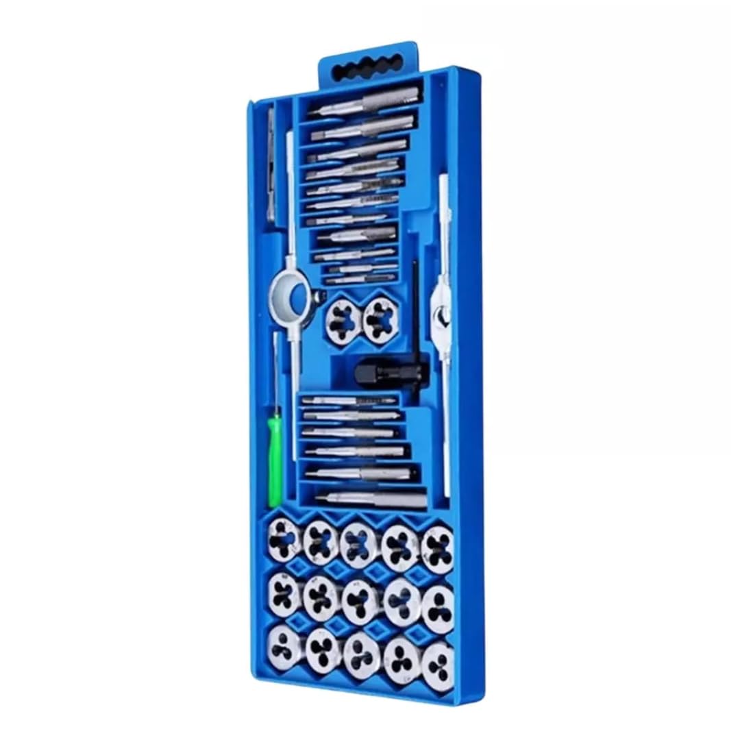 40 PCS Tap and Die Set | Carbon Steel Metric Threading Tool Kit with Wrenches & Case | Thread Cutter for Metal, Auto Repair, DIY & Workshop Use-image-19