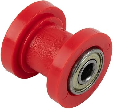 8mm Chain Tensioner, Red Guide Pulley Slider for Electric Bike, Dirt Bike CRF50 XR50, for Easy Install Transmission Belt Roller