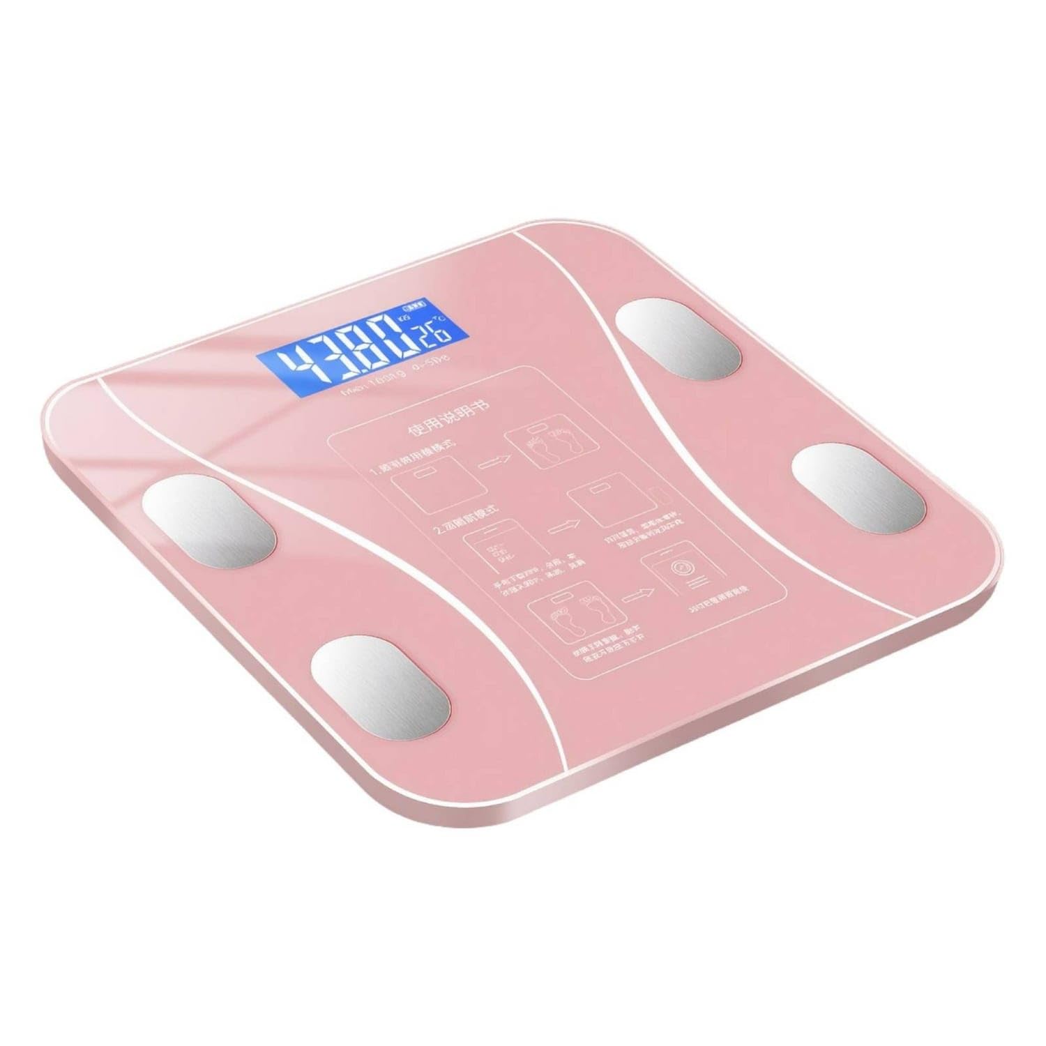 Rechargeable Shape Adipose Scale Electronic Shape Composition Scale Backlit Weighing Machine High-Precision for Home, Bedroom, Rose Gold, Rechargeable Slim-picture-23