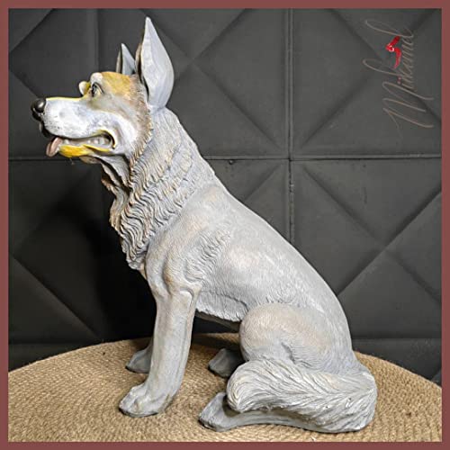 Husky sibérien statue 40 cm pour sublimer une pièce vide