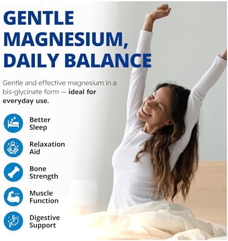 CanPrev Magnesium Bis-Glycinate 200mg Gentle, 240 Veg Caps, Well-Absorbed Complex for Daily Calm & Restful Sleep, Muscle Function, 240 Day Supply - 1
