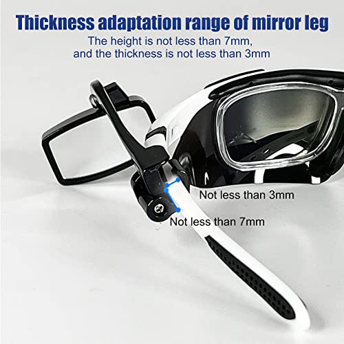 Azuraokey Bike Goggles Rearview Mirror, Cycling Glasses Bike Helmet Mirror Angle Adjustable Wide Range Reflector Safety Back Mirror For Outdoor Riding (Not Included Glasses) #TOP4