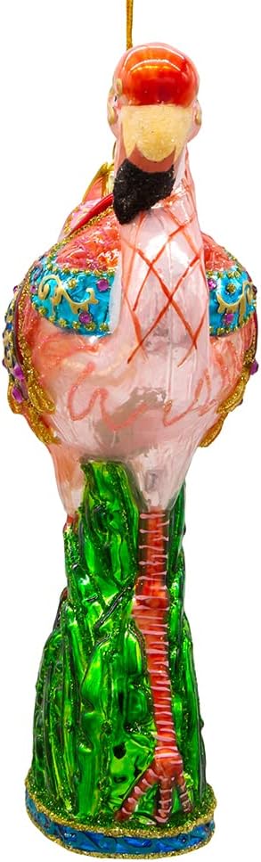 Kurt Adler 7-Inch Bellissimo Glass Flamingo Ornament