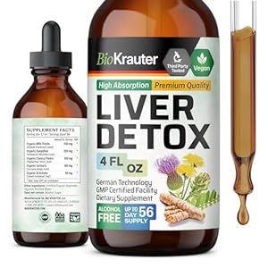 Liver Detox Liquid – Liver Cleanse Detox Liquid Drops – Milk Thistle, Chanca Piedra, Turmeric, Dandelion, Artichoke – Liver Tincture – Vegan Drops 4 Fl. Oz.
