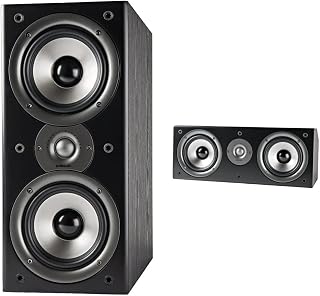 Polk Audio Monitor 40 Series II Bookshelf Speaker (Black, Pair) - Big Sound,High Performance & CS1 Series II Center Channel Speaker|Stand Alone or a Complement to Monitor 40, 60, and 70 Speakers|Black