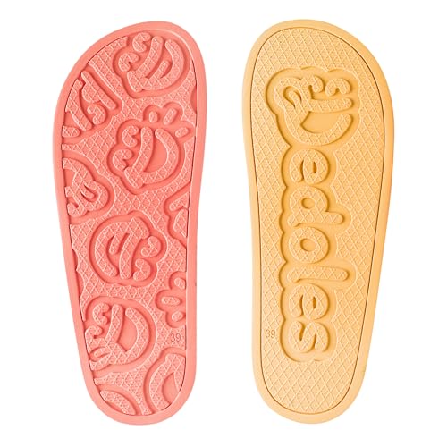 Dedoles Badeschuhe & Hausschuhe Damen Herren & Kinder Badesandalen lustige Designs Bücher Kaffee Party Pizza Fuchs Bär Lama Wolken Geschenk, Farbe: Nusskeks, Gr.: 36 EU 3
