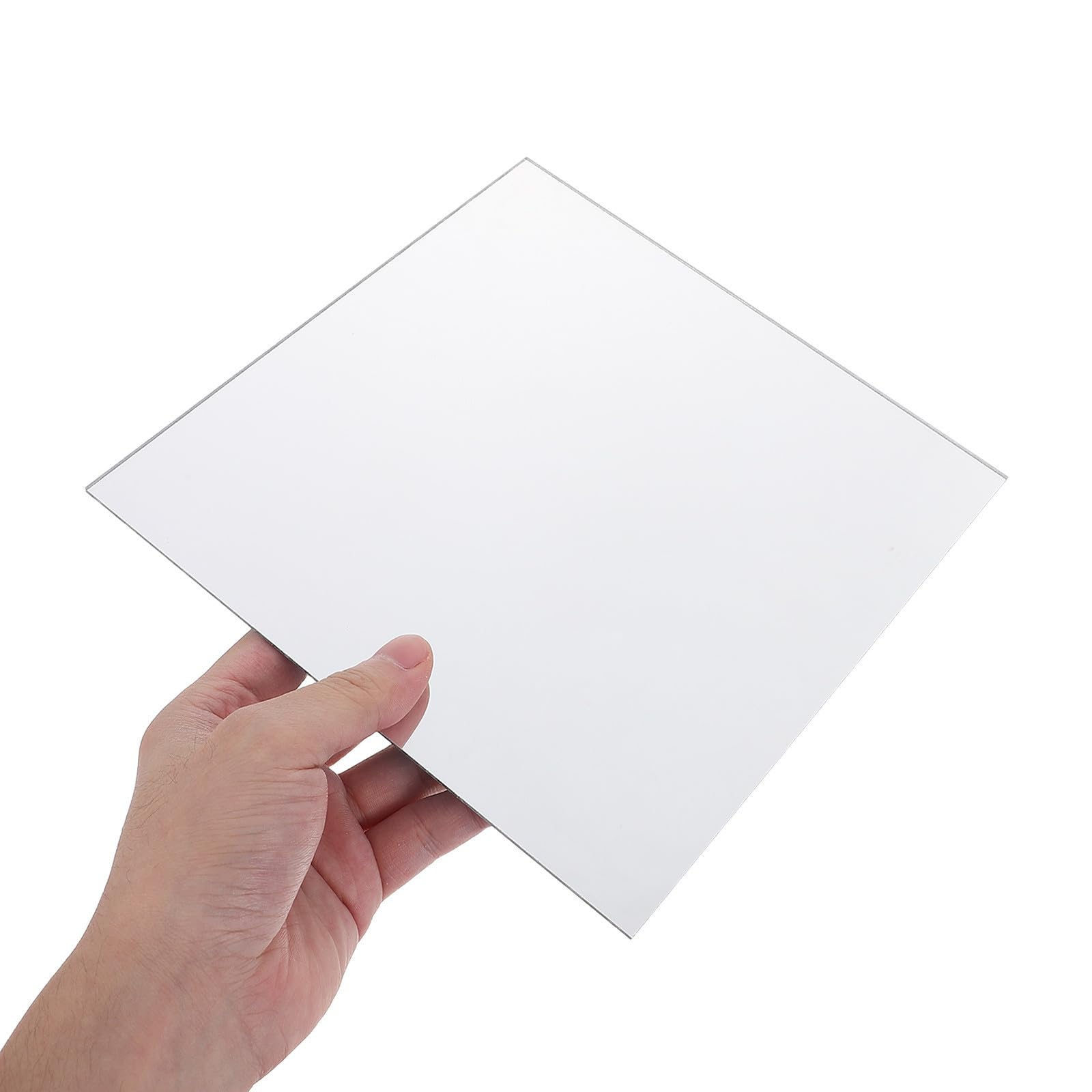 Alipis 10 Piezas Espejo Decorativo de Pared Cuadrado de Acrílico Plata, Autoadhesivo Marco, Ligero y Resistente a Impactos para Sala de Yoga o Gimnasio