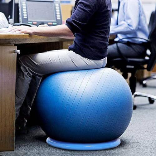 RENLXFI Large Yoga Ball Chair for Sitting at Desk, Lightweight Birthing Ball/Stability Ball/Balance Ball Seat Office Chair, Self-Standing Ergonomic Exercise Ball Chairs(Diameter 55cm(21 3/5 inch))