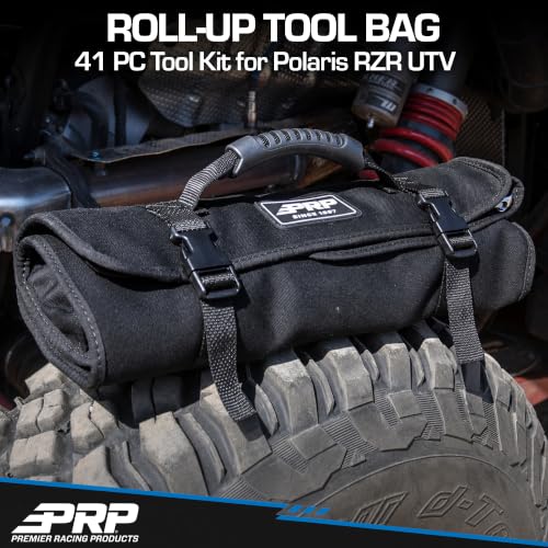 Image of PRP UTV Tool Kit for Polaris RZR - Includes 41 Essential Tools, Roll-Up Storage Bag with Easy-Grab Handle, Mounts to Vehicle