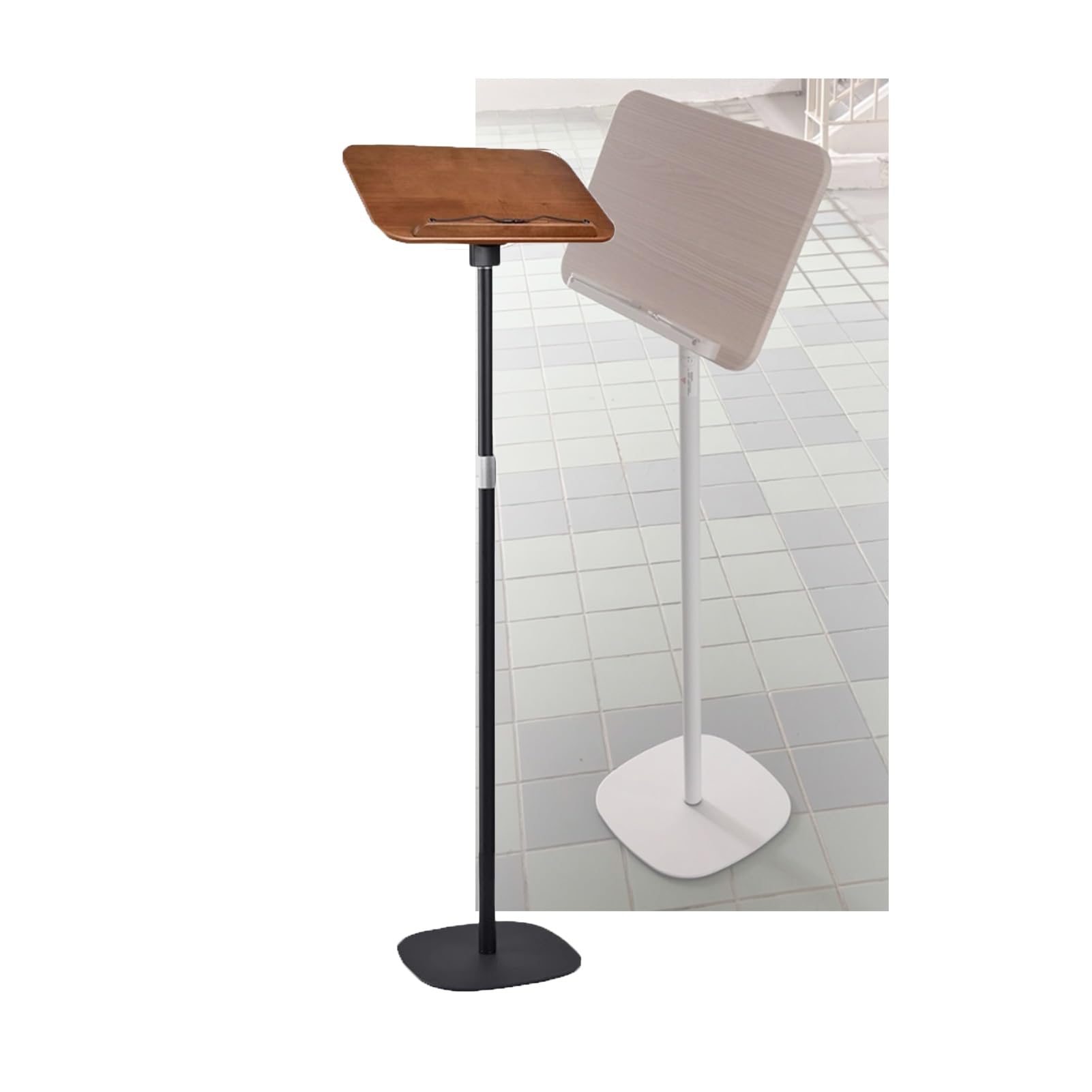 Générique Pupitre de Lecture réglable en Hauteur avec Pinces à Pages, pupitre Portable pour la Maison, Le Bureau, l'école, la Table de Chevet ou Le canapé (Noir, 50-90 cm)