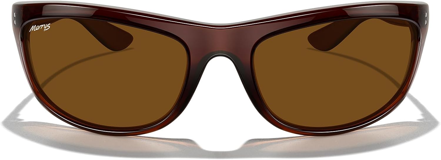MERRY'S Wrap Around Sport Polarized Sunglasses for Men Women Driving Fishing UV400 Protection