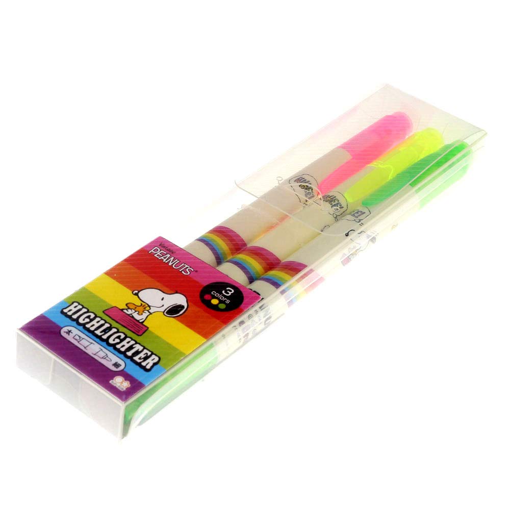 Amazon.co.jp: サンスター文具 スヌーピー 蛍光ペン 3色セット
