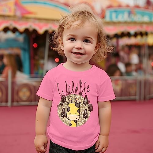 Baby T-Shirt Mit Giraffe Druck - Personalisiert Für 0-36 Monate