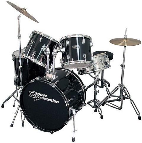 Groove Percussion 5-Piece Drum Set with Hardware and Cymbals
