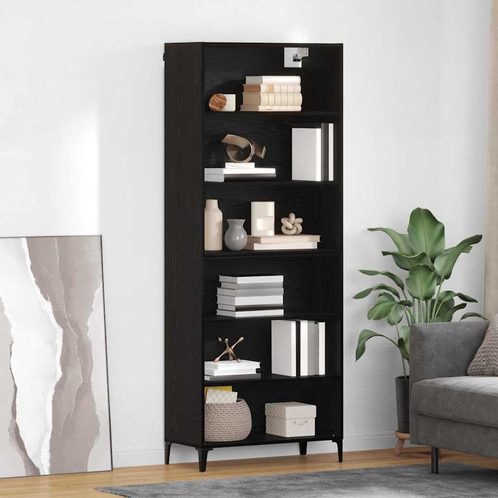 Buffet avec armoire murale aspect bois vieilli en bois dérivé du bois, commode d'appoint pratique avec espace de rangement, buffet et armoire murale à l'aspect bois vieilli en bois