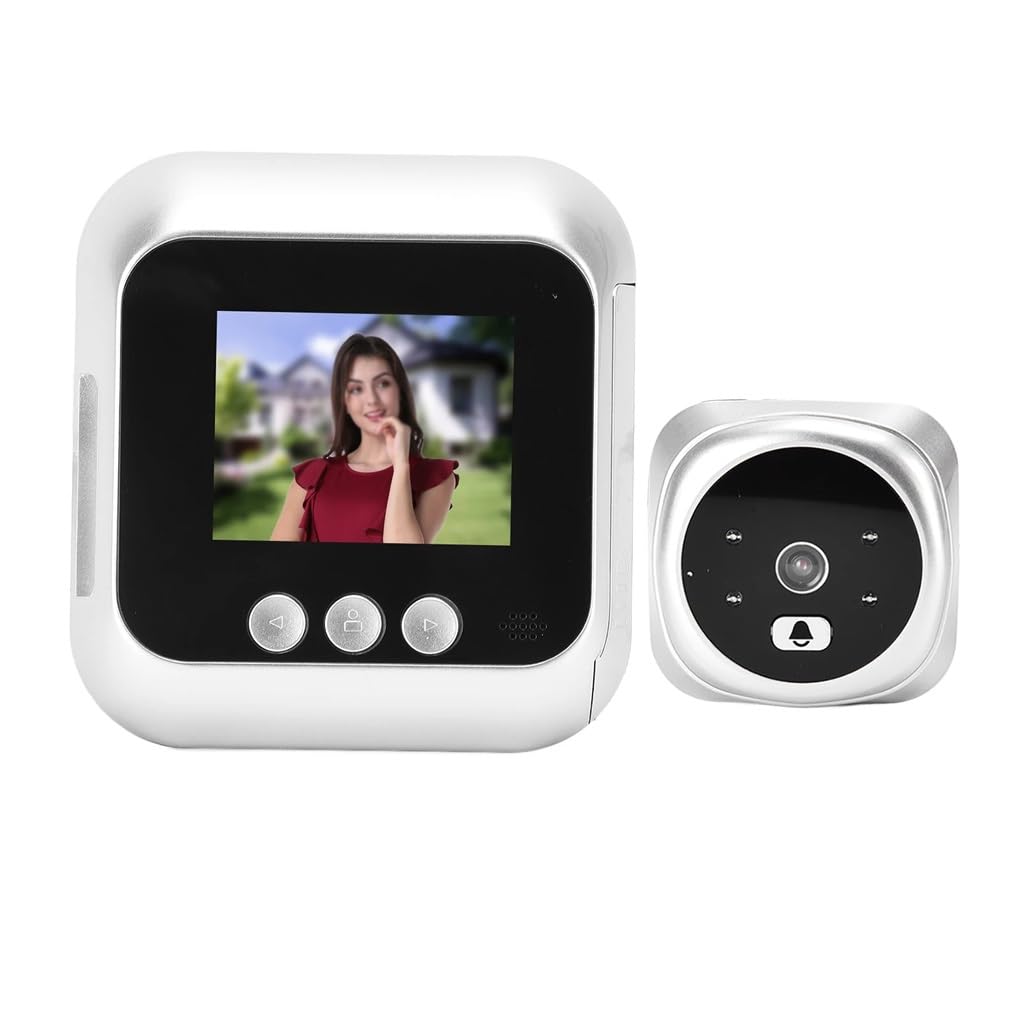 MOBYGKFY 2.8in Smart Video Doorphone Doorbell Viewer 135° Wide Angle Night Vision 720P for Household Door Camera