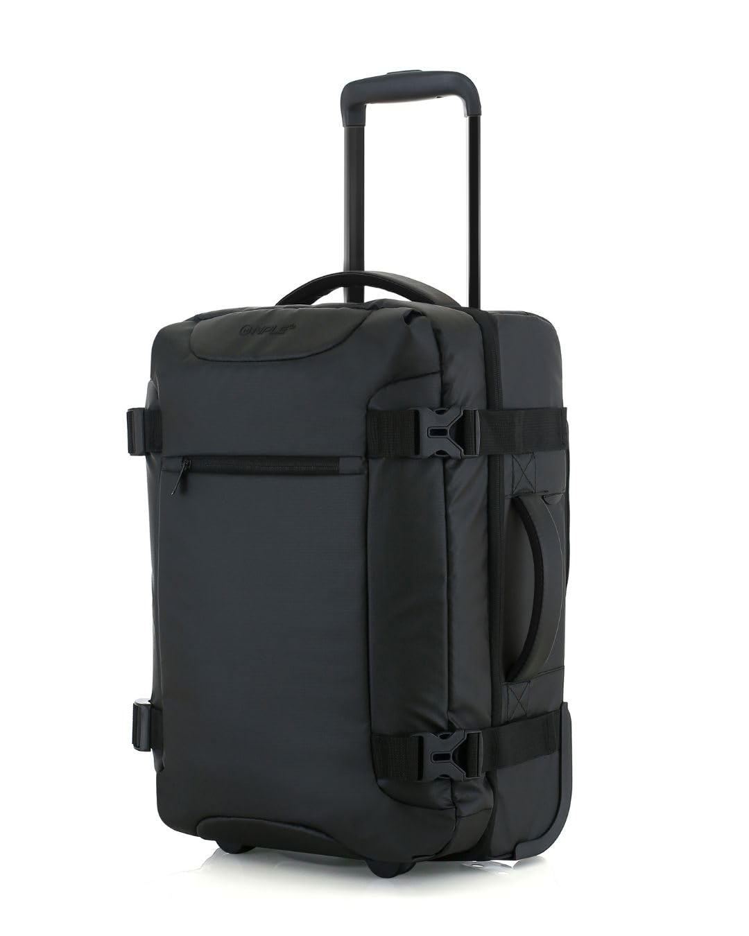 NPLE Nomad Zaino Trolley da Viaggio 2in1, Convertibile Zaino/Valigia, Nero, Poliestere Impermeabile, 55x35x20 cm, con Ruote Scorrevoli e Chiusura TSA