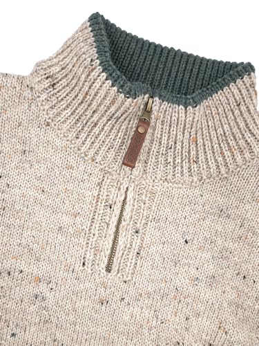 Aran Crafts 1/4 Zip Plain Sweater 100% Wool, Made in Ireland4