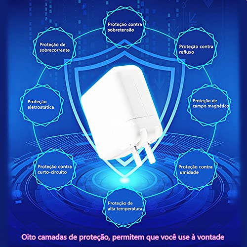 Carregador Mac Book Pro, adaptador de alimentação USB C de 96 W rápido compatível com MacBook Pro 16