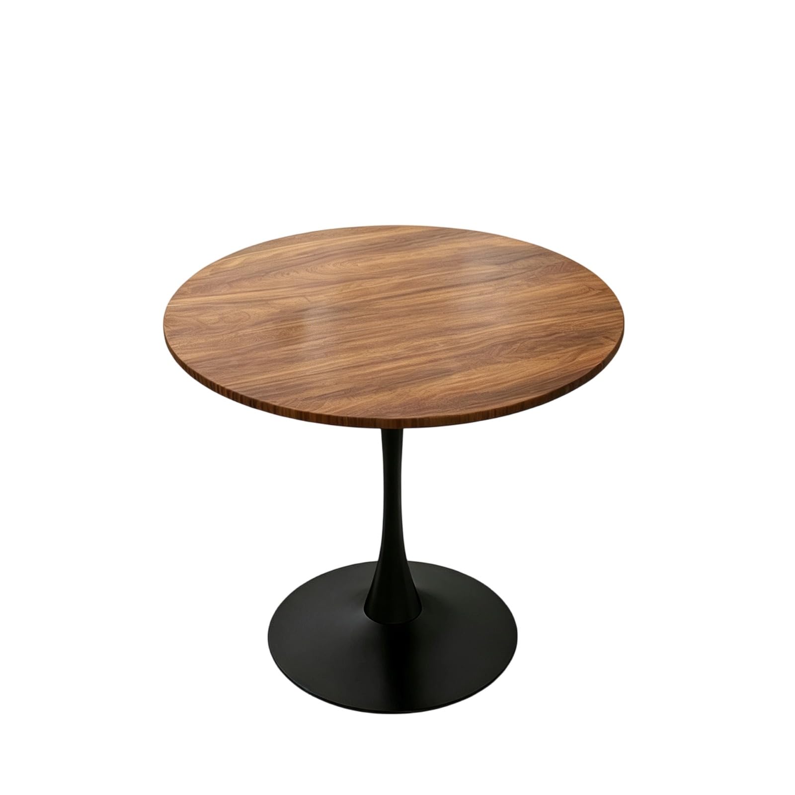Gwzhqif Walnut Tulip Round Side Table,Modern Minimalist Sofa End Table With Stable Pedestal,Coffee Side Table For Living Room Bedroom Balcony Home Decor Nightstand(Size:70cm)