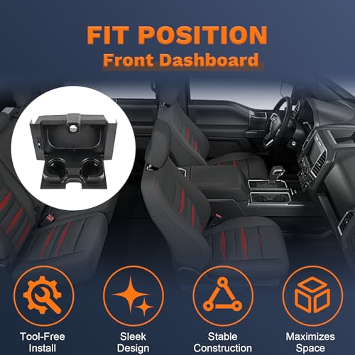 Portavasos plegable central para asiento Ford F150 2015-2017 miniatura 5