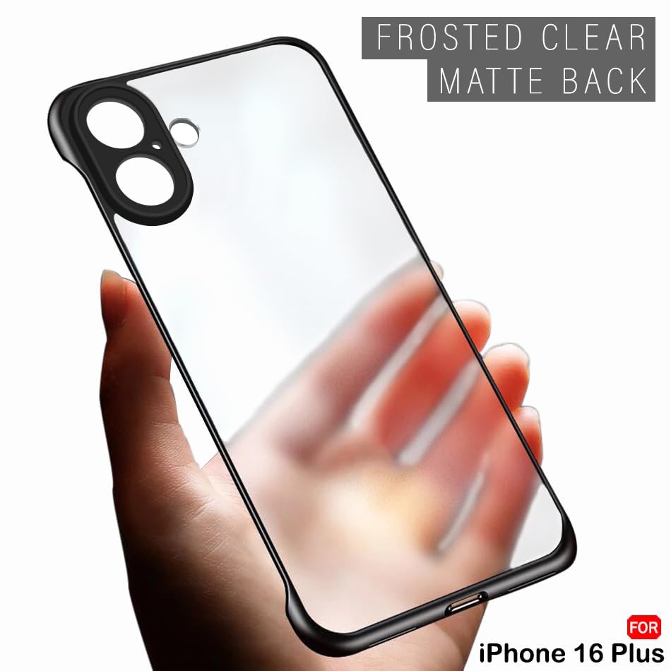 Image of Compatible Case Apple iPhone 17 | Back Cover Case | Stylish Frameless Matte Hard Back Skin | Soft TPU Shock Proof Bumper Back Cover Case for Apple iPhone 17 (Black)