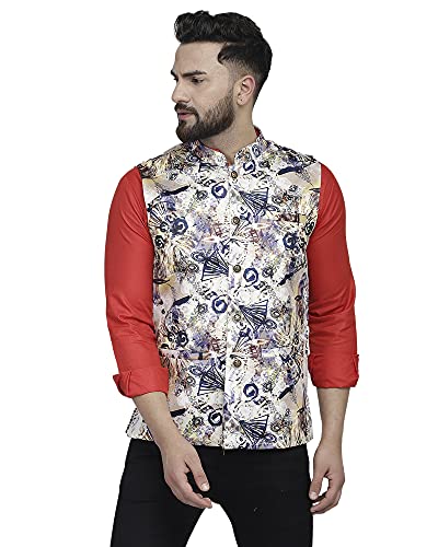 Image of BENCOOPER Men's Printed Nehru Jacket