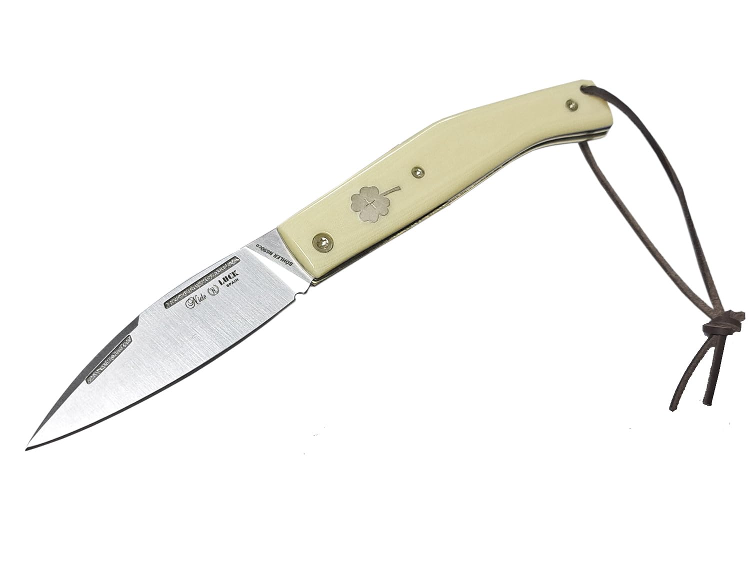 Navaja Ventura Miguel Nieto 080-G10F - Hoja Acero Vanadio 1.4116 8cm, Empuñadura G10, Funda Cuero