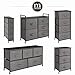 mDesign Storage Dresser Furniture Unit - Large Standing Organizer Chest for Bedroom, Office, Living Room, and Closet - 5 Drawer Removable Fabric Bins - Charcoal Gray/Black, Pack of 1