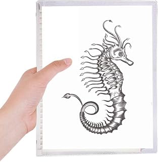 Caderno de Ilustração Vida Marinha Hippocampus Diário de Folhas Soltas Recarregável Diário Papelaria