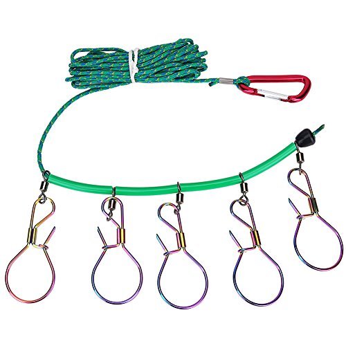 Vbestlife Stainless Steel Fishing Stringer Fish Lock Buckle Durable Pro