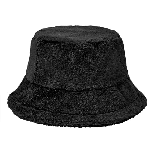 Reviews de Gorro de pescador para Mujer . 45 Century Star - Gorro de pescador mullido para mujer, de invierno cálido, de piel peluda, mullida, para hombre, Negro -, One Size