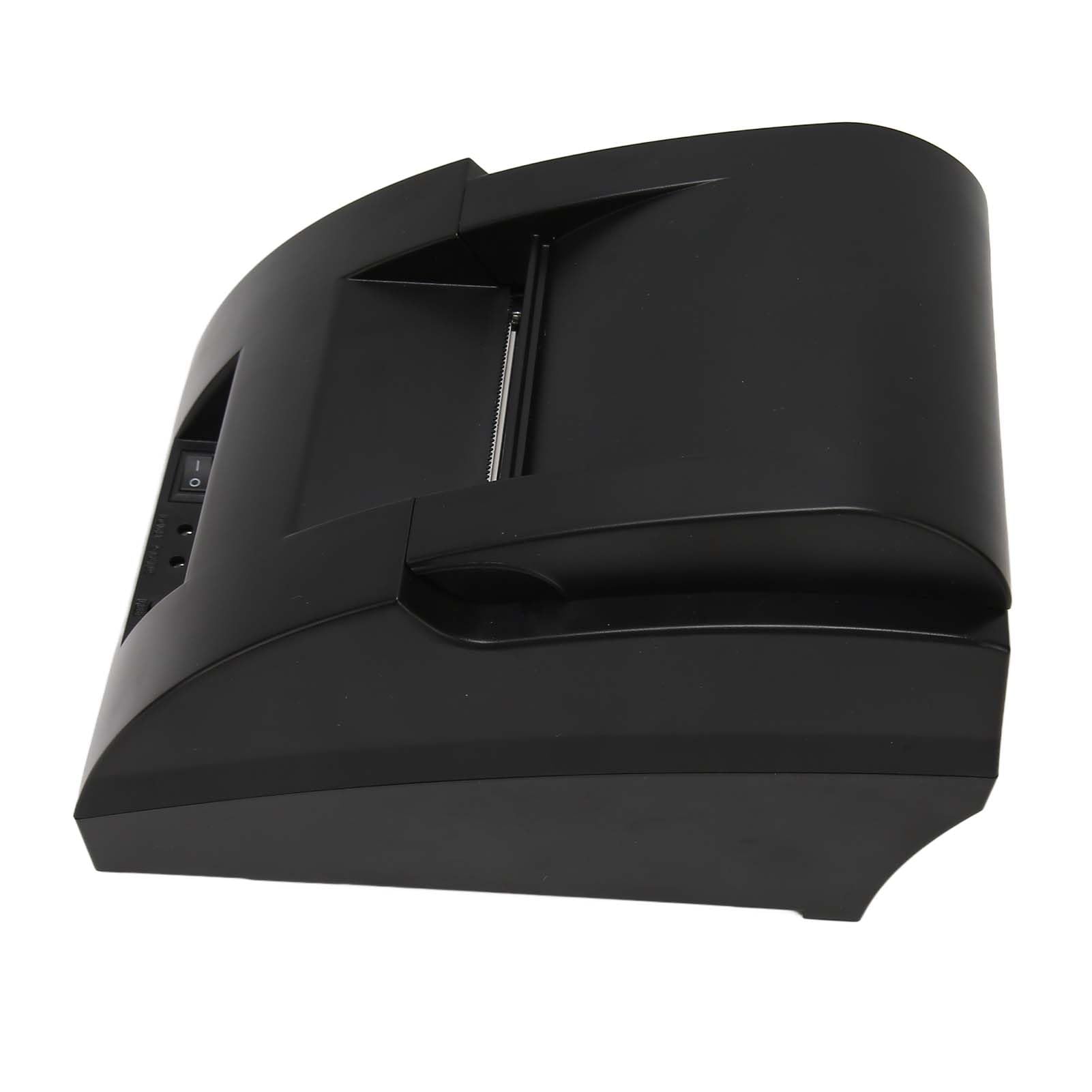 DAUZ Impresora POS, Impresora Térmica de Recibos de Estructura Compacta Impresión de Alta Velocidad de 58 Mm para Sistema POS Minorista (Enchufe de la UE)