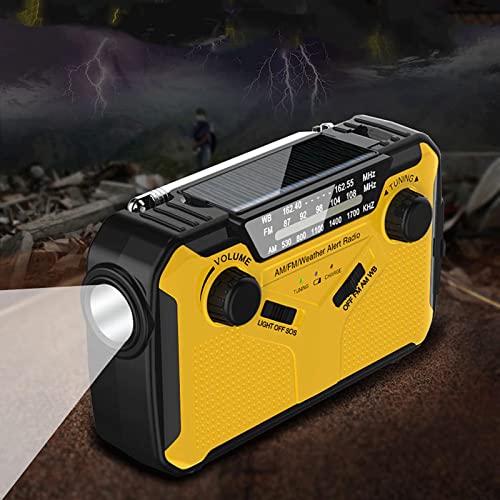 Kavolet Radio solar, radio digital FM AM WB, manivela, radio exterior, emergencia, solar, manivela, linterna, luz de lectura, alarma SOS, alarma de 2500 mAh, batería USB, salida de 3,5 mm, conector