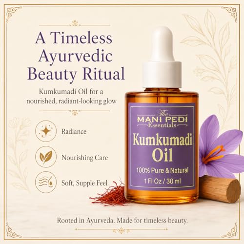 Image of TMPE Kumkumadi Oil, Pure & Natural Ayurvedic Kumkumadi Tailam for Skin Brightening, Helps Reduce Dark Spots & Uneven Tone | Hydrating Face Oil for Glow, Smooth Texture & Natural Radiance - 30ml