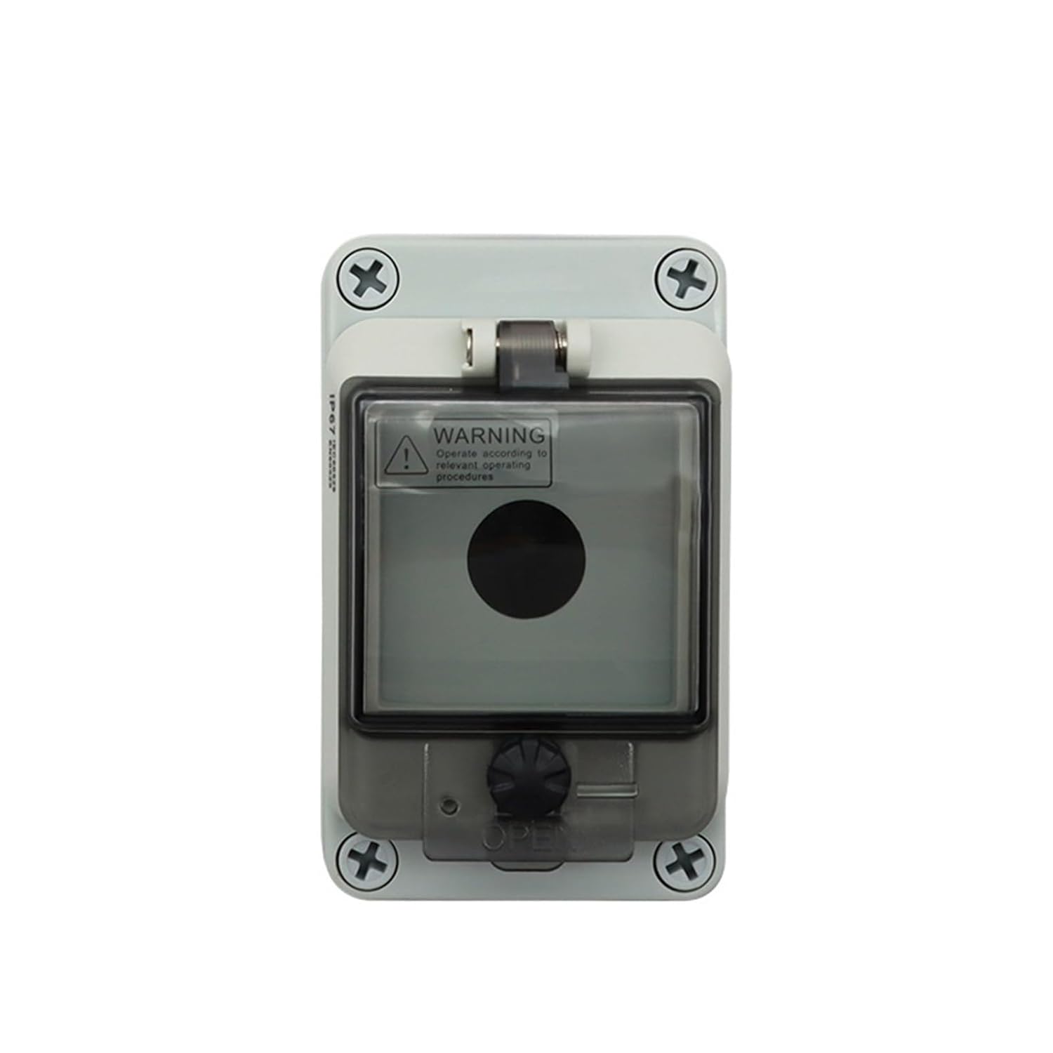 1PCS Emergency Stop Control Button Switch Box Ip67 Outdoors Protect Shield Waterproof Urgent Stop Buttons Controlling Case(Button Box)
