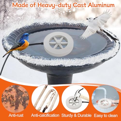 Bird Bath Heater For Outdoors In Winter, Bird Bath Deicer
