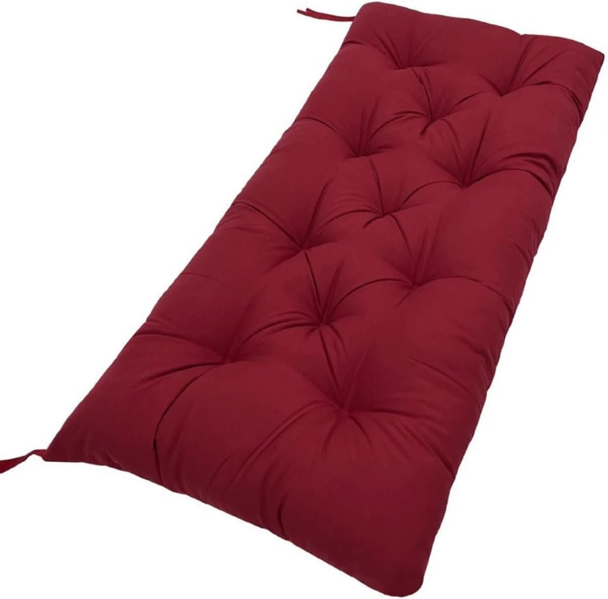 Banc de jardin imperméable rouge 120x50x8cm pour assise extérieure et salon