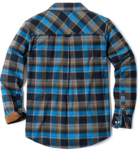CQR Heren lange mouwen flanel comfortabel button-up katoenen hemd - Image 3