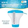 U.S. Pool Supply Spa, Hot Tub, Small Pool, 4-1/2" Diameter Floating Chlorine & Bromine Chemical Dispenser with 120° F Thermometer, Holds 1" or 1-1/2" Tablets - Adjustable Chemical Delivery - Image 3