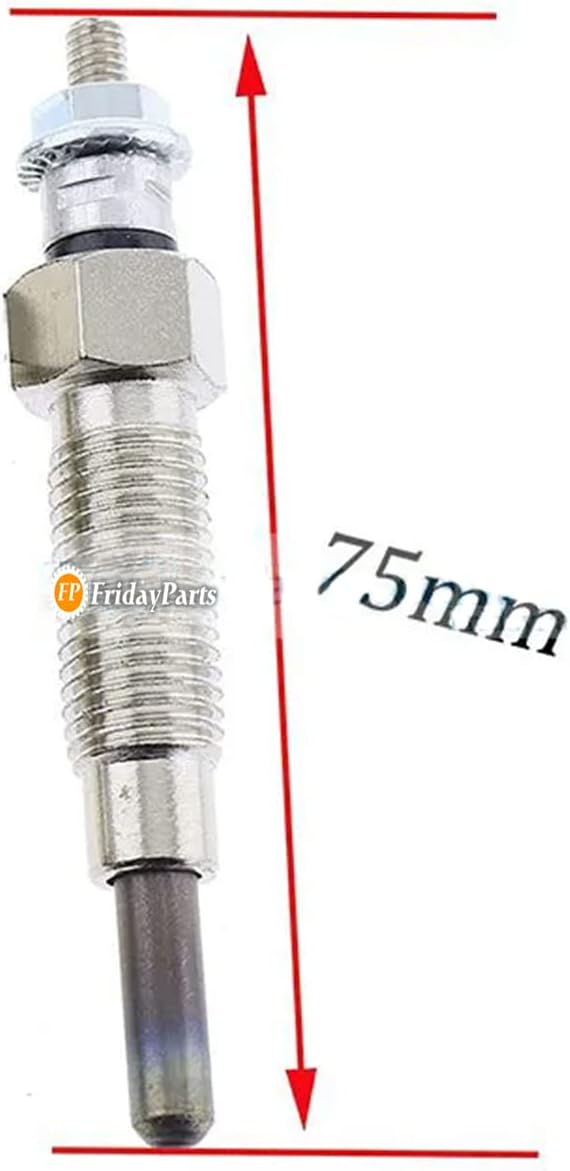 FridayParts 3 PCS Glow Plug 15221-65516 1522165516 Compatible for Kubota L345 M4500 L235 L245 M4950 L185 L275 New Holland L455 L454 L454 Bobcat 643 743 1600 (3 PCS)