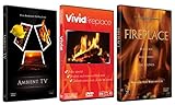  Kaminfeuer DVD Kollektion - Ambient TV Natur Landschaften und Lebhafte Kaminfeuer Paket zur Entspannung