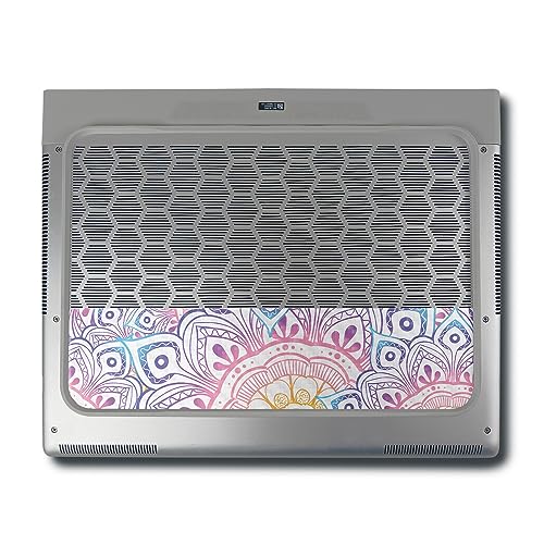 Image of MightySkins Carbon Fiber Skin Compatible with Alienware X16 R1 (2023) Full Wrap Kit - Vibrant Mandala | Protective, Durable Textured Carbon Fiber Finish | Easy to Apply | Made in The USA