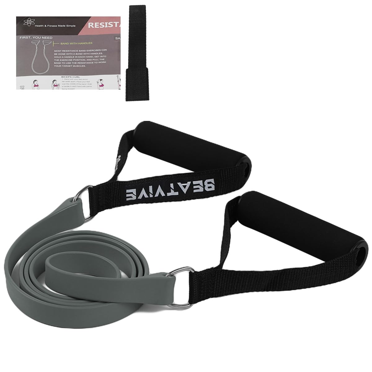 Exercise Bands with Handles, Tube Resistance Bands with Handles