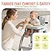Portable Baby Shopping Cart Seat, High Chair Cover for Outdoor Hygiene and Safety, One-Hand Installation Cart Seat Cover, Comfortable and Supportive Foam-Padded, Grocery Cart Baby Seat