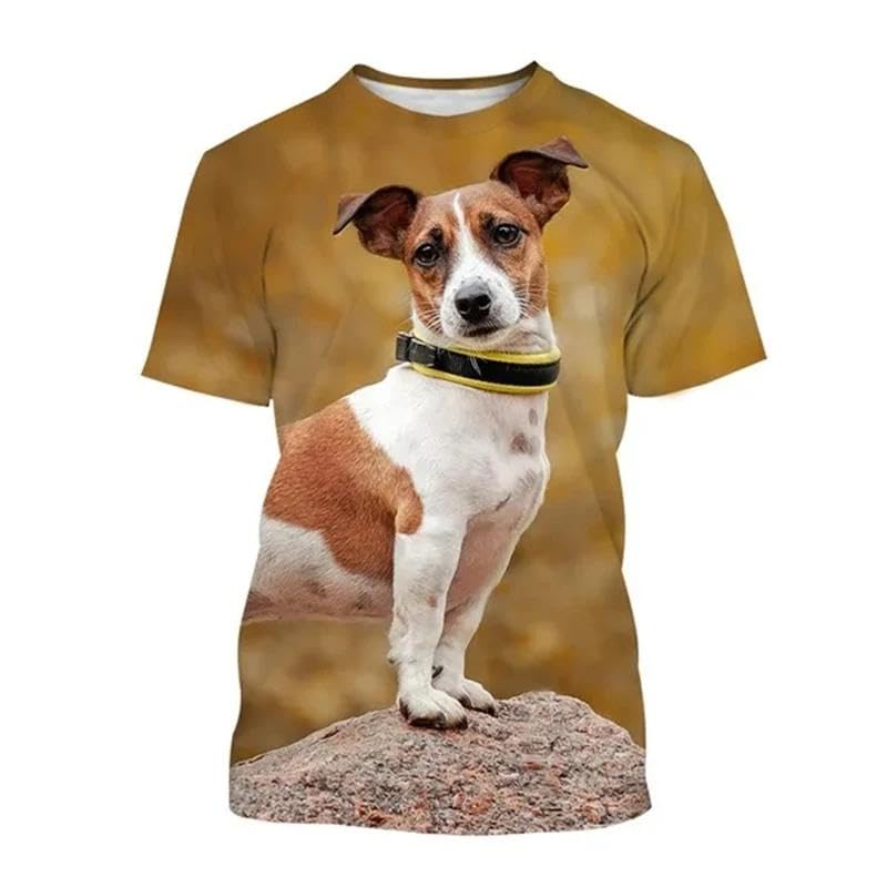 T-Shirt 3D Welsh Corgi Homme CHANYI à manches courtes et col rond